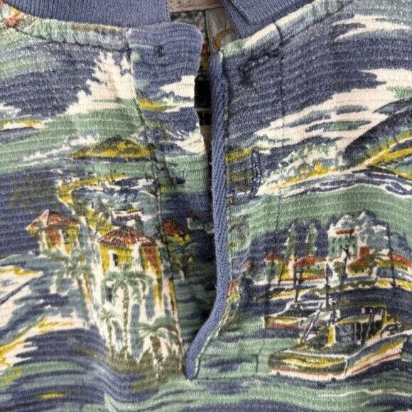 Vintage OP Ocean Pacific Polo Shirt XL Nautical Coastal Print - Picture 5 of 10